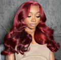 Burgundy Temptation Luxe™ Body Wave Glueless Lace Wig