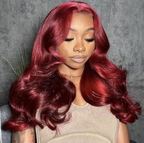 Burgundy Temptation Luxe™ Body Wave Glueless Lace Wig