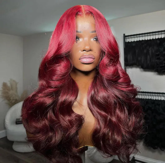 Burgundy Temptation Luxe™ Body Wave Glueless Lace Wig