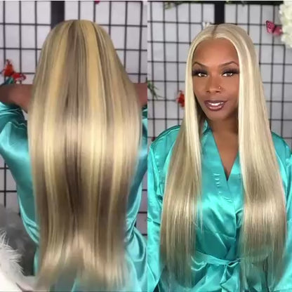 Golden Melt Balayage Lace Frontal Wig — Glueless, Pre-Styled Luxury Blend