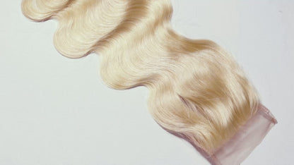Blonde Body Wave 4x4 Transparent Closure