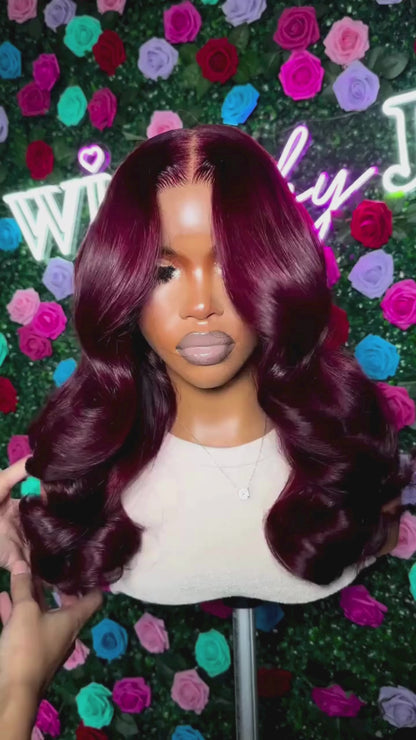 Burgundy Temptation Luxe™ Body Wave Glueless Lace Wig