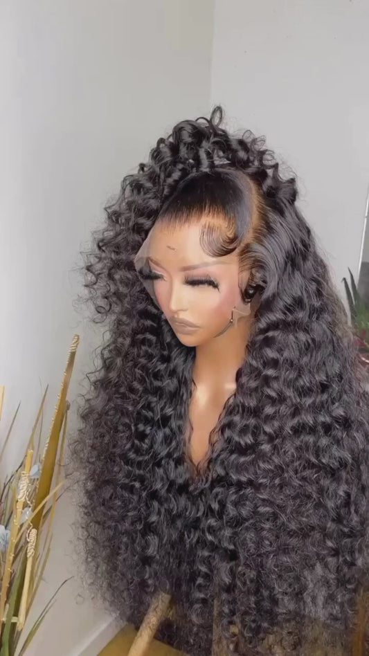 Beach Wave 4x4 Transparent Closure Wig