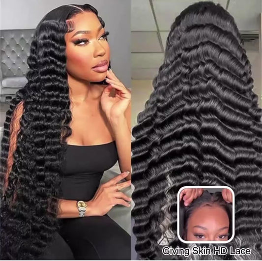 Midnight Baddie Waves 13x6 Glueless Wig